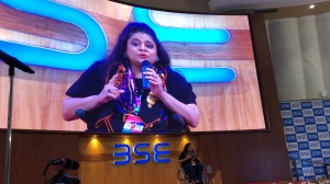 Ms. Sminu Jindal, Founder Svayam addressing CII-Yi: Annual Youth Summit – TakePride 2018, Mumbai
